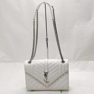 Yves Saint Laurent Shoulder Bag White Leather mon-1226-090825